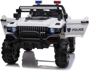 Aosom Kids 2-Seater Ride-On Police Truck Electric Ride On Car