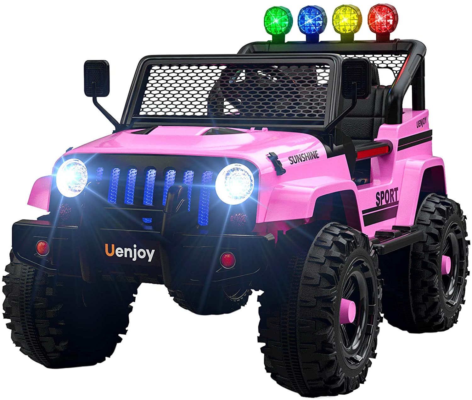 Uenjoy Kids Ride On Jeep With remote control - Pink
